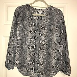 J Crew Snake-print blouse. Like New